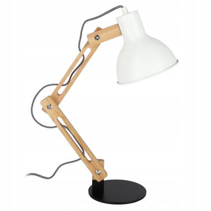 Stolní lampa 1xE27/40W/230V bílá/černá