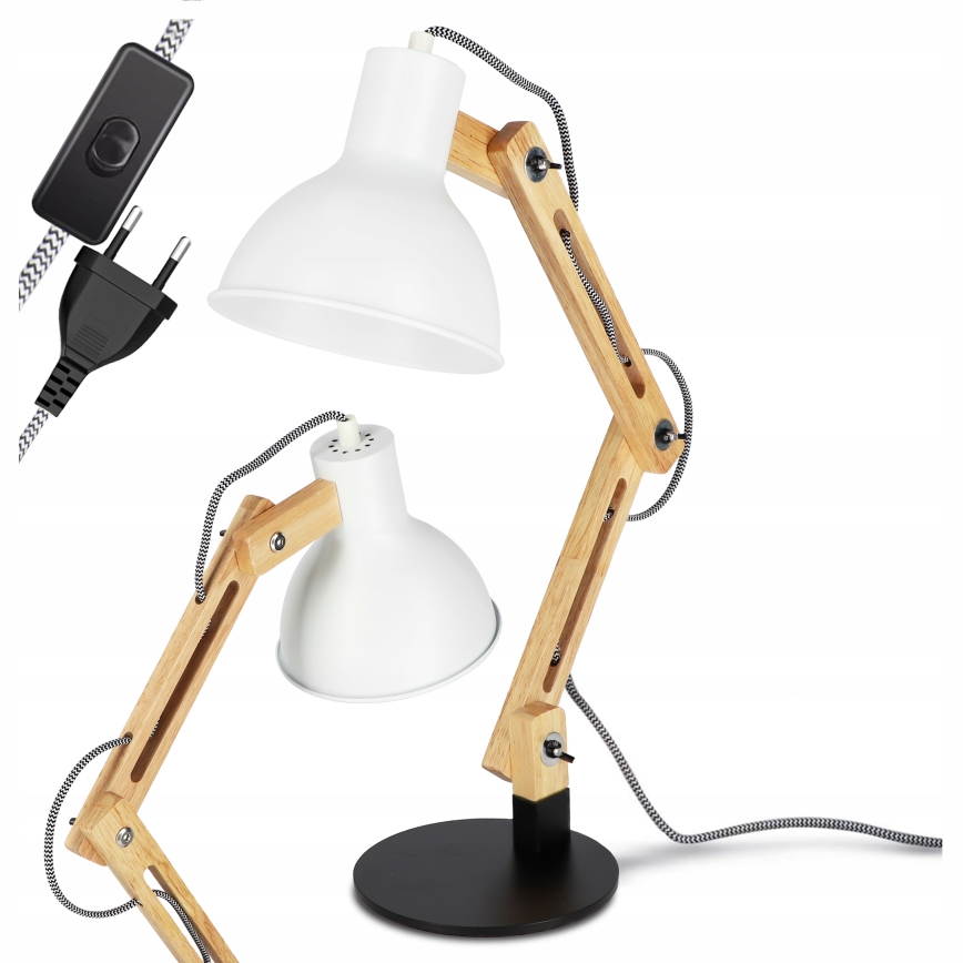 Stolní lampa 1xE27/40W/230V bílá/černá