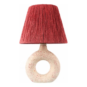 Stolní lampa 1xE27/40W/230V bílá/červená