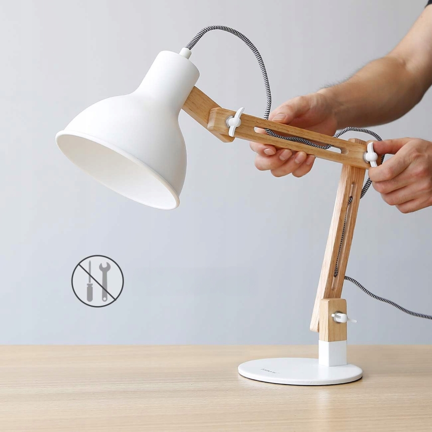 Stolní lampa 1xE27/40W/230V bílá