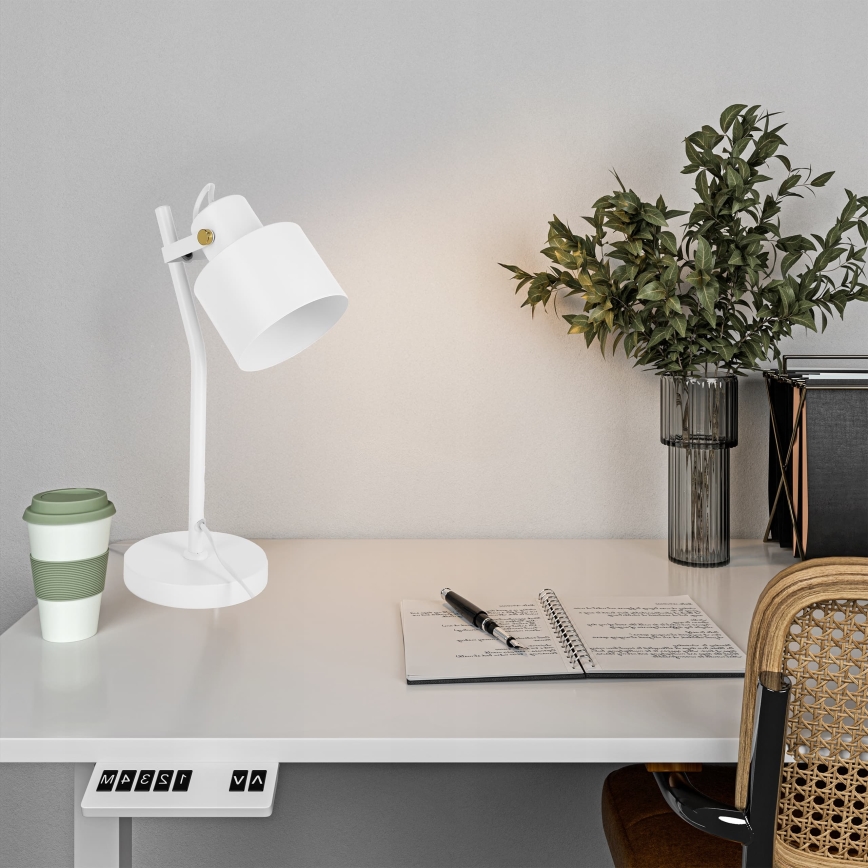 Stolní lampa 1xE27/40W/230V bílá