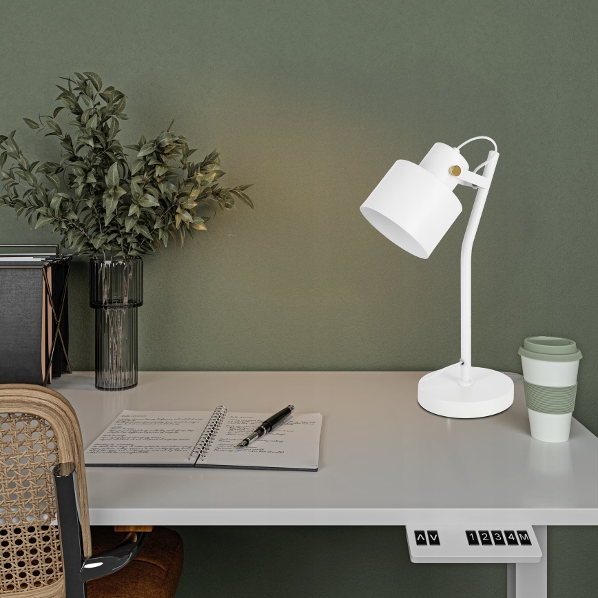 Stolní lampa 1xE27/40W/230V bílá