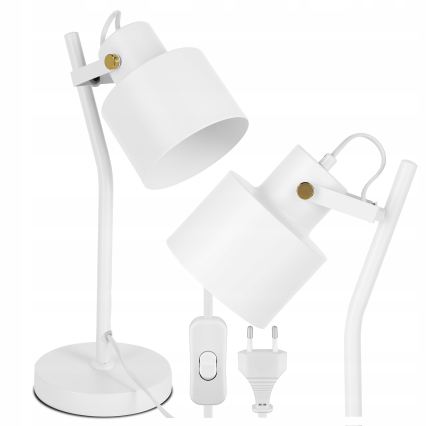 Stolní lampa 1xE27/40W/230V bílá