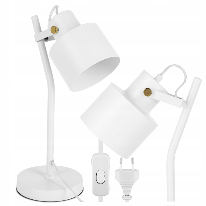Stolní lampa 1xE27/40W/230V bílá