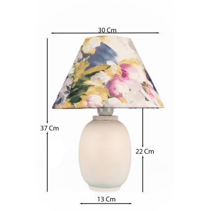 Stolní lampa 1xE27/40W/230V bílá/pestrobarevná