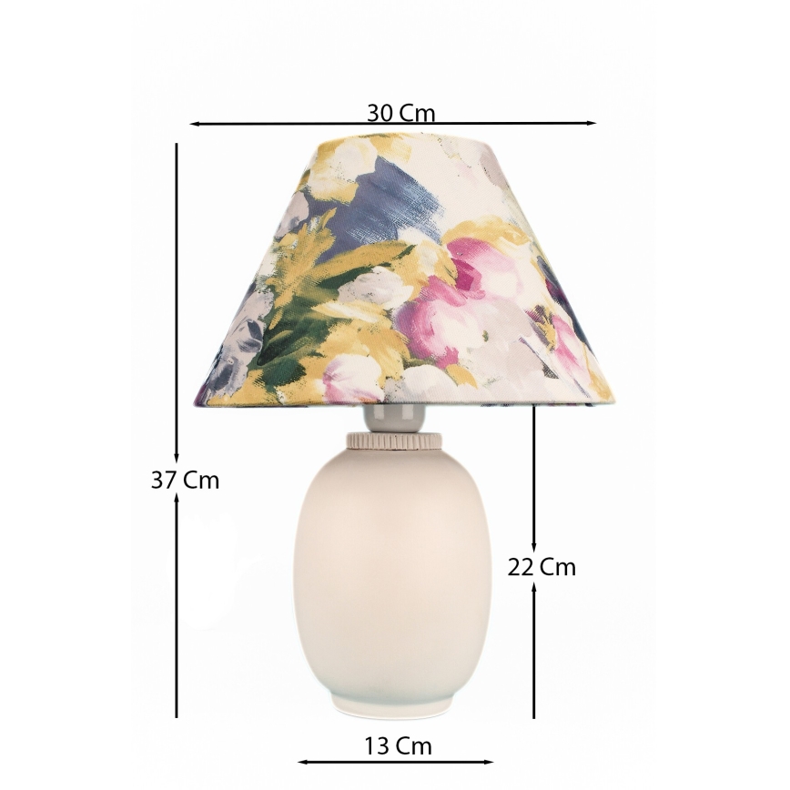 Stolní lampa 1xE27/40W/230V bílá/pestrobarevná