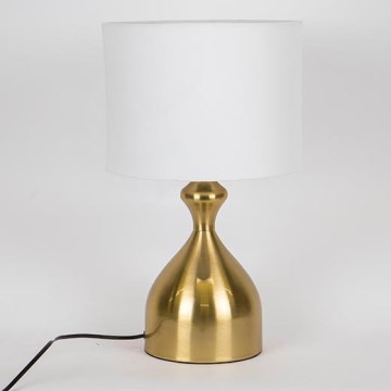 Stolní lampa 1xE27/40W/230V bílá/zlatá
