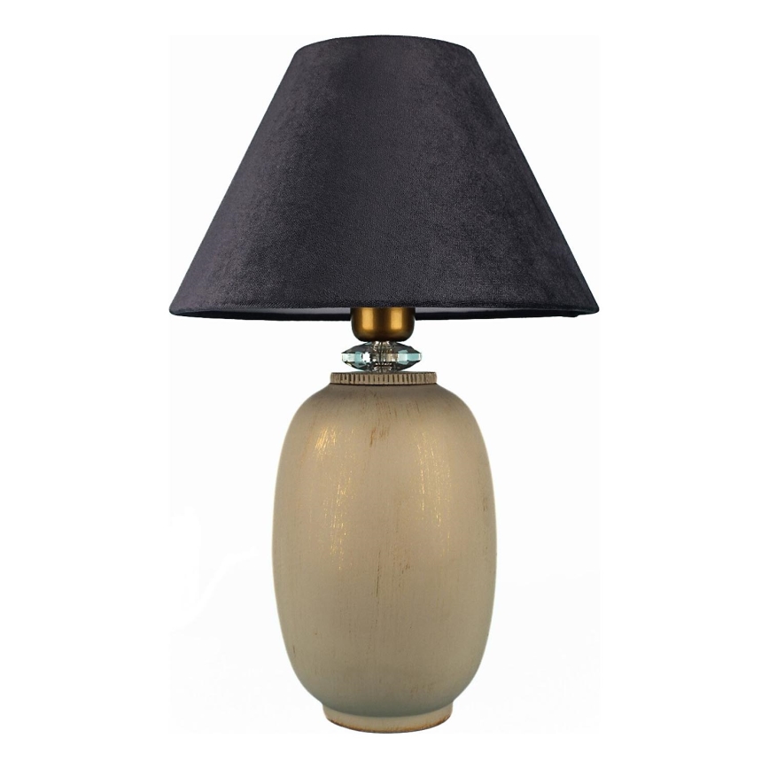 Stolní lampa 1xE27/40W/230V černá/béžová