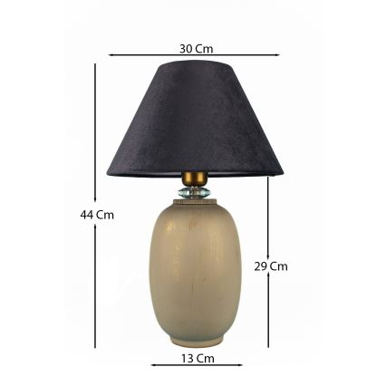 Stolní lampa 1xE27/40W/230V černá/béžová