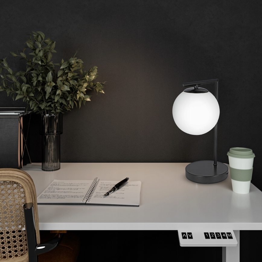 Stolní lampa 1xE27/40W/230V černá/bílá