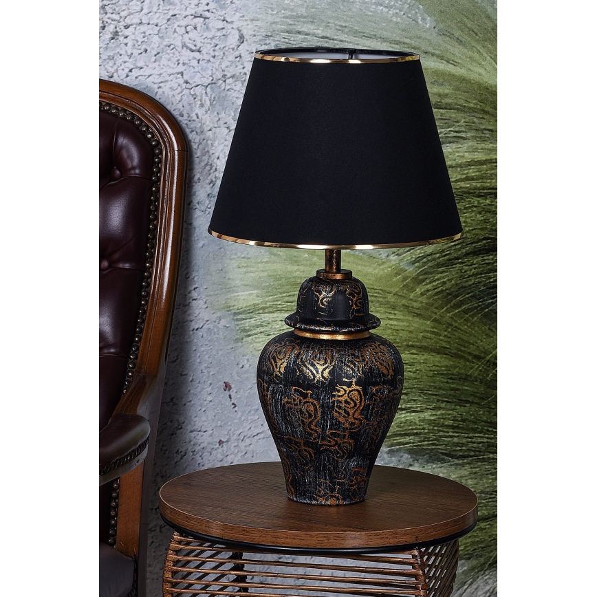 Stolní lampa 1xE27/40W/230V černá