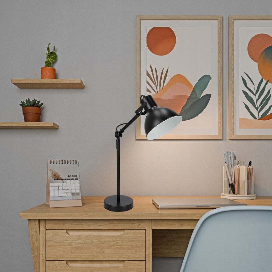 Stolní lampa 1xE27/40W/230V černá