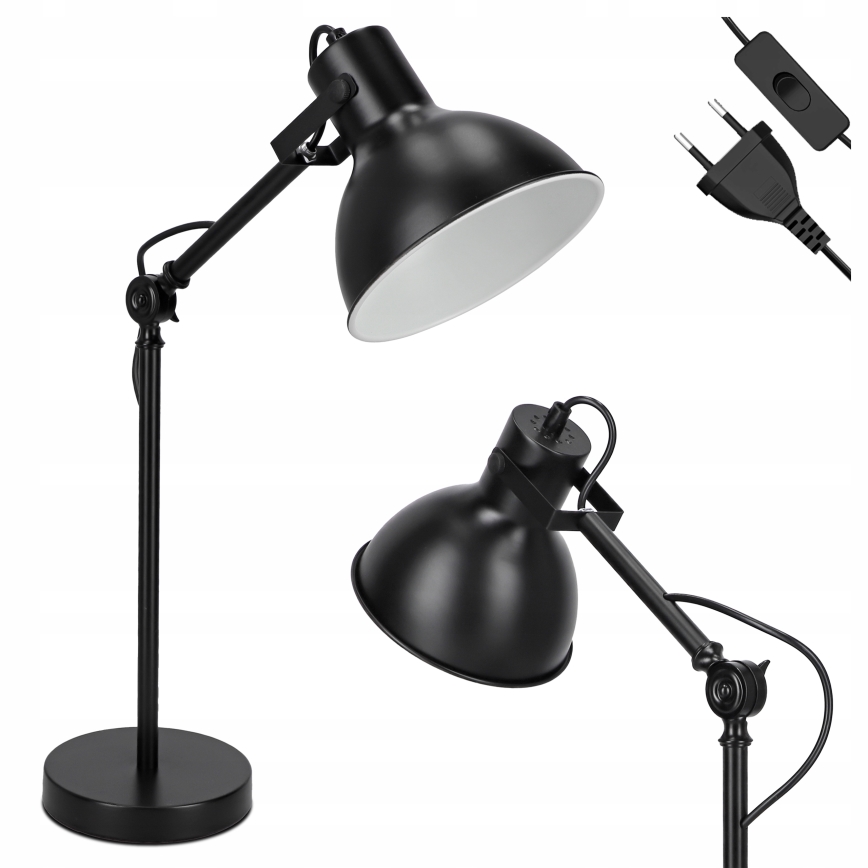 Stolní lampa 1xE27/40W/230V černá