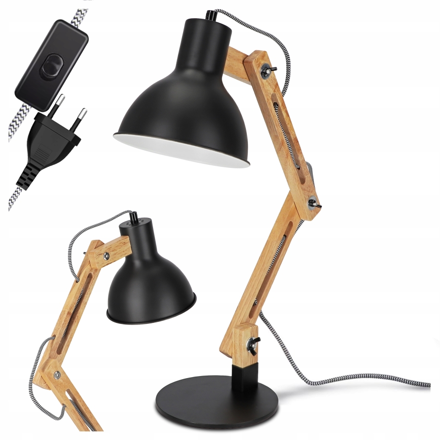 Stolní lampa 1xE27/40W/230V černá