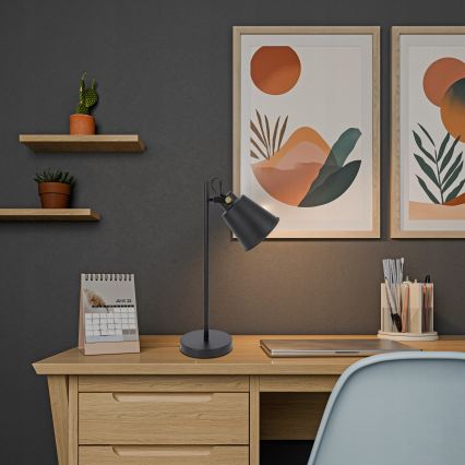 Stolní lampa 1xE27/40W/230V černá