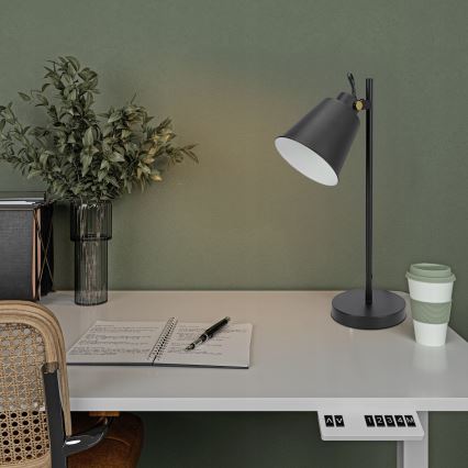 Stolní lampa 1xE27/40W/230V černá