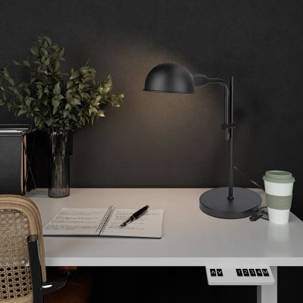 Stolní lampa 1xE27/40W/230V černá