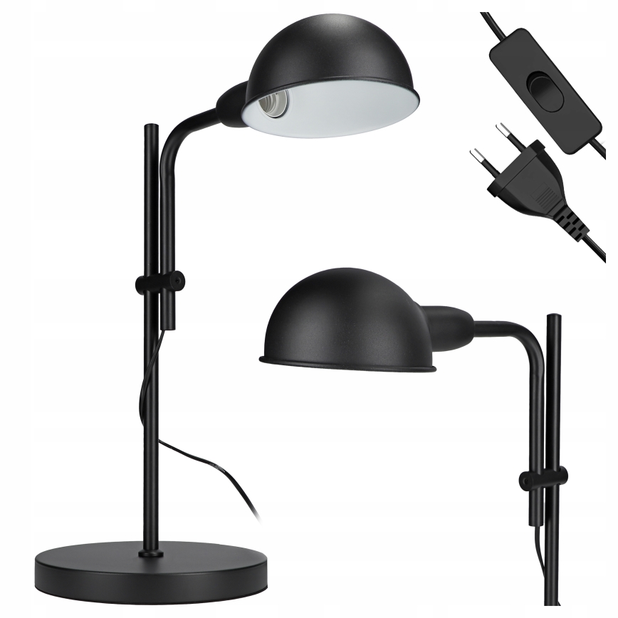 Stolní lampa 1xE27/40W/230V černá