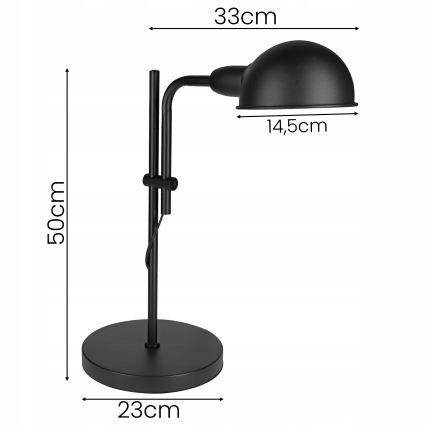 Stolní lampa 1xE27/40W/230V černá