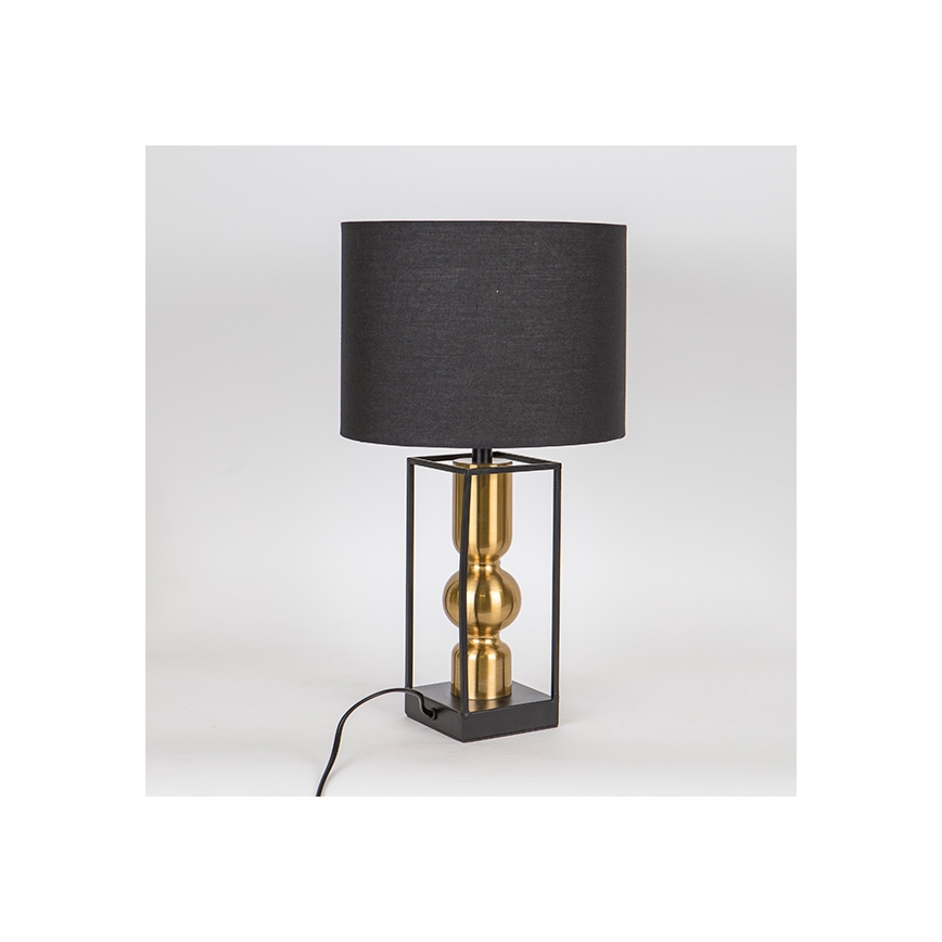 Stolní lampa 1xE27/40W/230V černá/zlatá