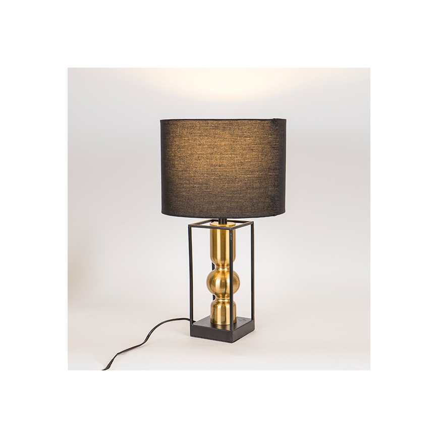 Stolní lampa 1xE27/40W/230V černá/zlatá