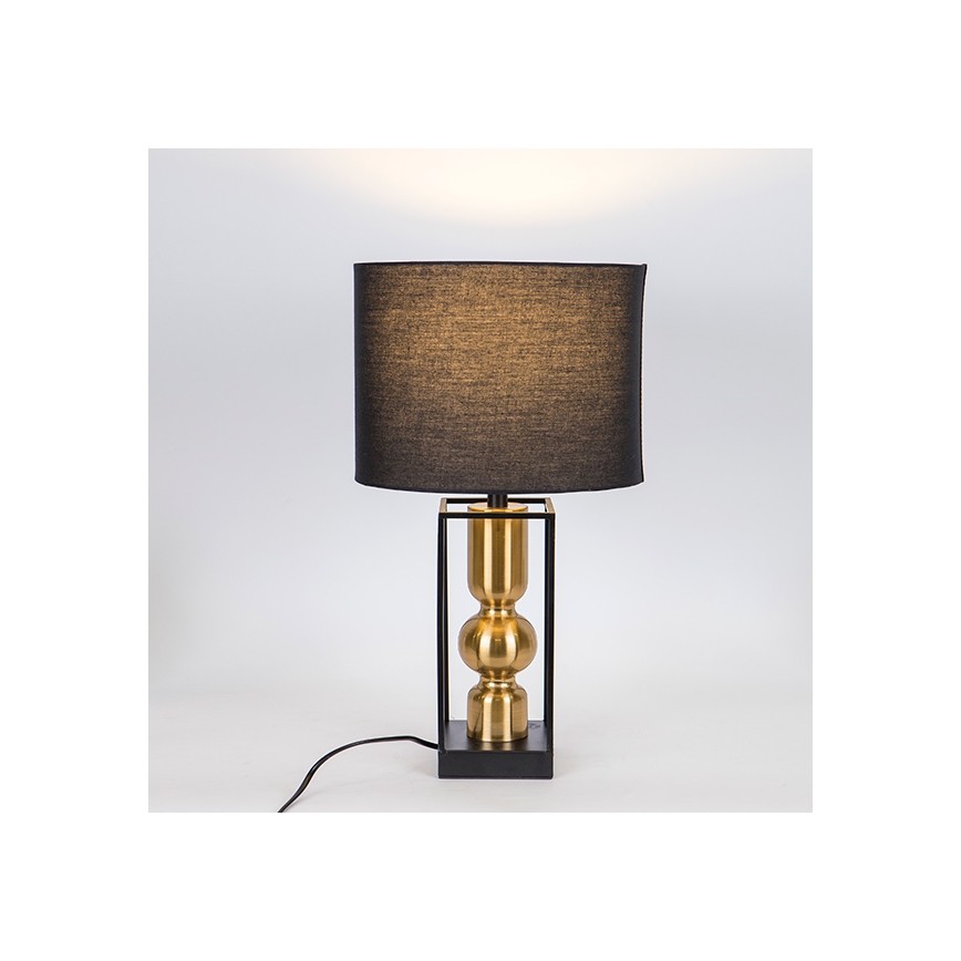 Stolní lampa 1xE27/40W/230V černá/zlatá