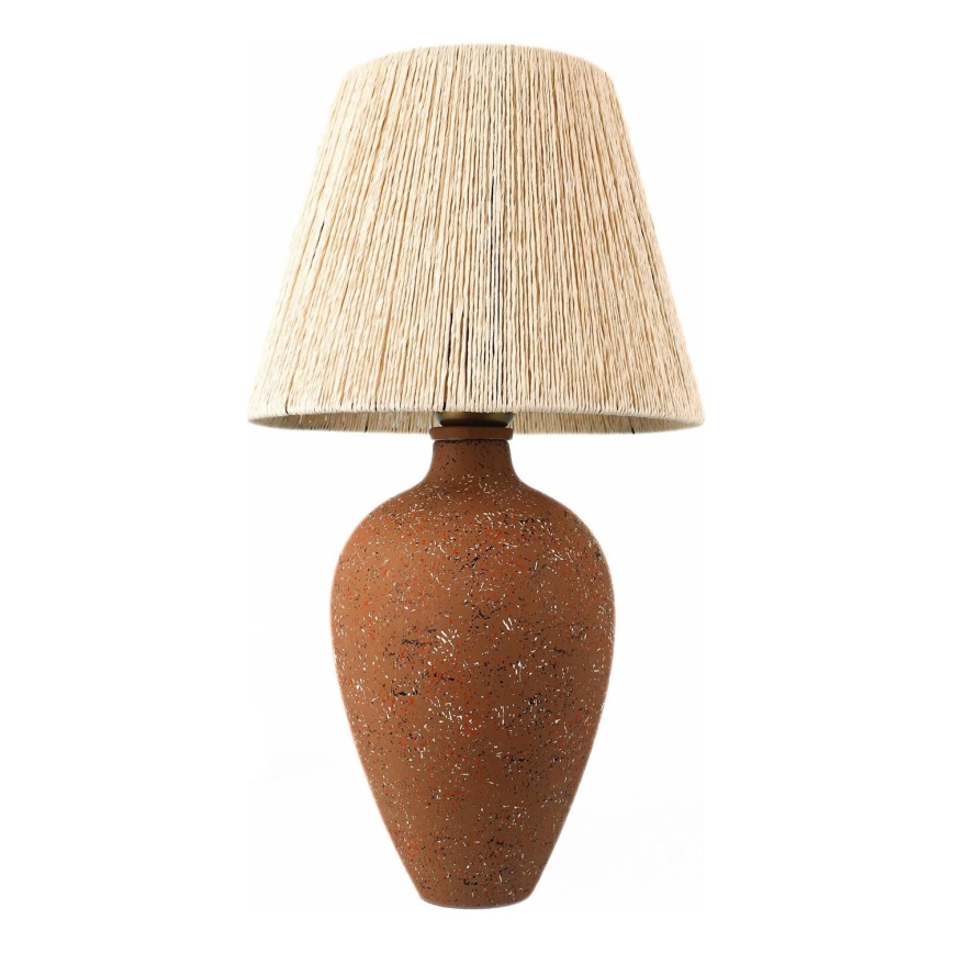Stolní lampa 1xE27/40W/230V hnědá/krémová