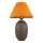 Stolní lampa 1xE27/40W/230V hnědá/oranžová