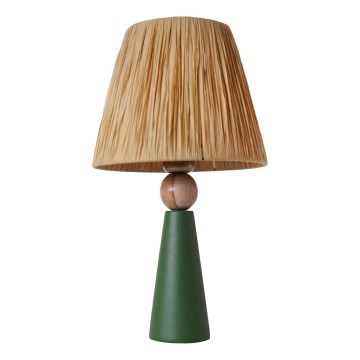 Stolní lampa 1xE27/40W/230V hnědá/zelená