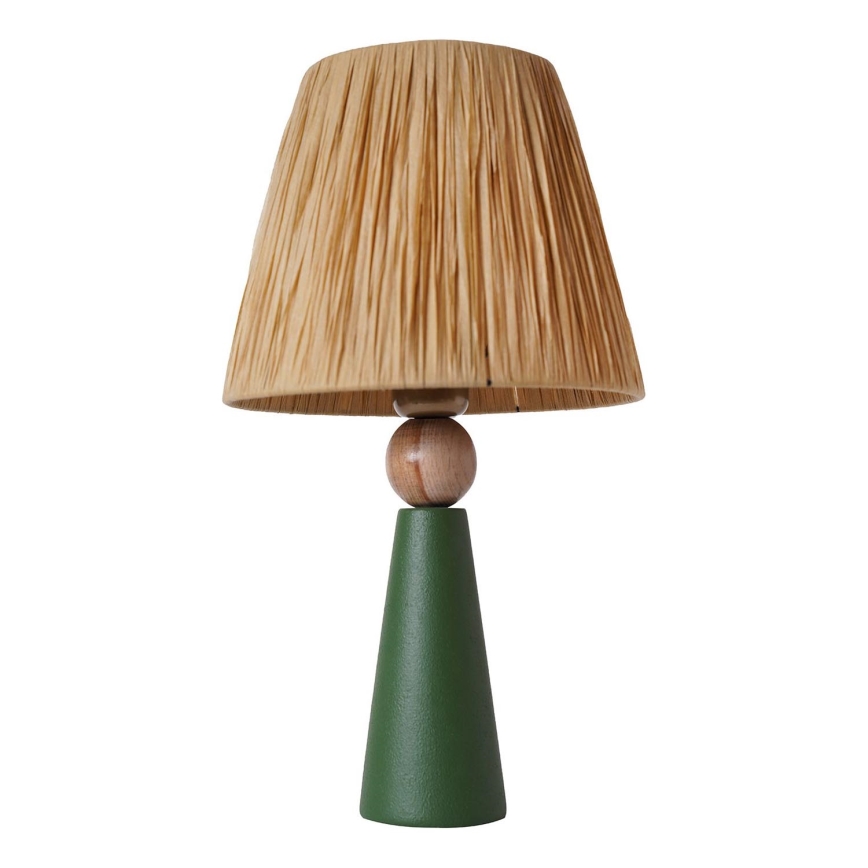 Stolní lampa 1xE27/40W/230V hnědá/zelená