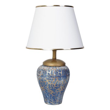 Stolní lampa 1xE27/40W/230V modrá/zlatá