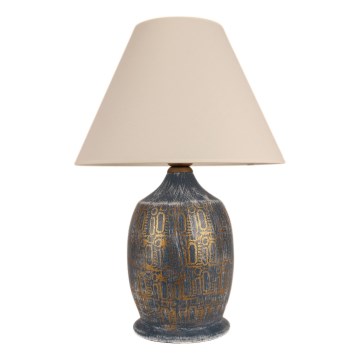 Stolní lampa 1xE27/40W/230V modrá/zlatá