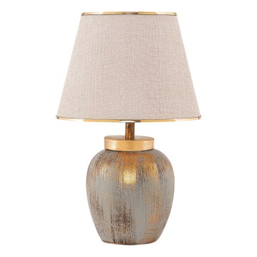 Stolní lampa 1xE27/40W/230V zlatá/béžová