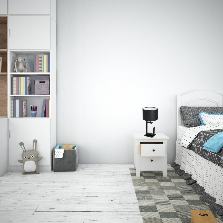 Stolní lampa 1xE27/60W/230V 45 cm černá/bílá