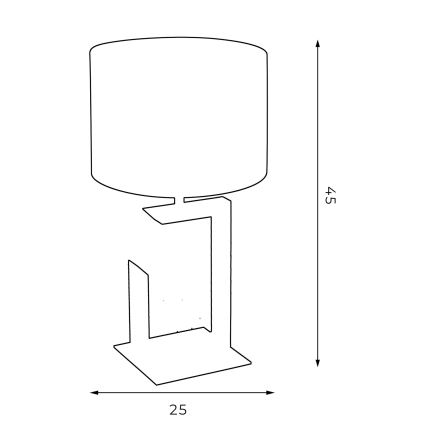 Stolní lampa 1xE27/60W/230V 45 cm černá/bílá