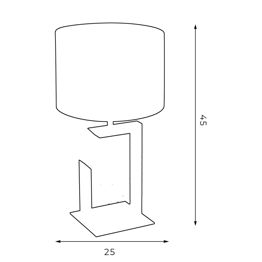 Stolní lampa 1xE27/60W/230V 45 cm černá/bílá