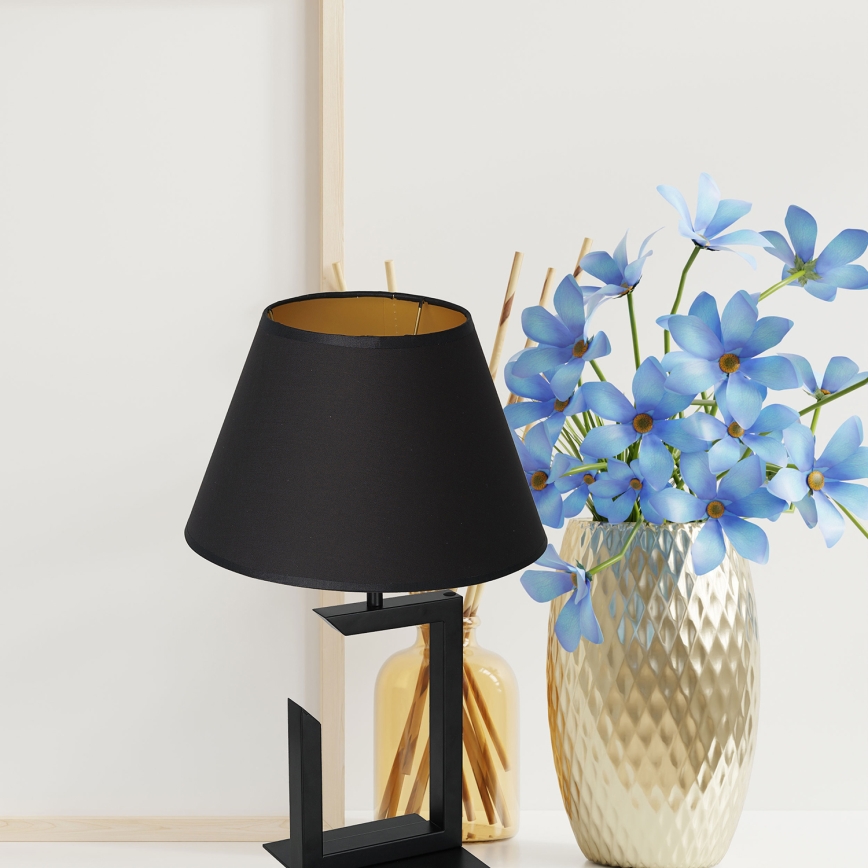 Stolní lampa 1xE27/60W/230V 45 cm černá/zlatá