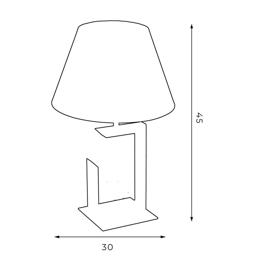 Stolní lampa 1xE27/60W/230V 45 cm černá/zlatá