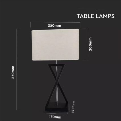 Stolní lampa 1xE27/60W/230V
