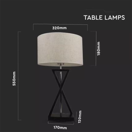 Stolní lampa 1xE27/60W/230V