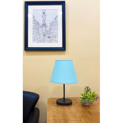 Stolní lampa 1xE27/60W/230V modrá/černá
