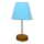 Stolní lampa 1xE27/60W/230V modrá/měděná