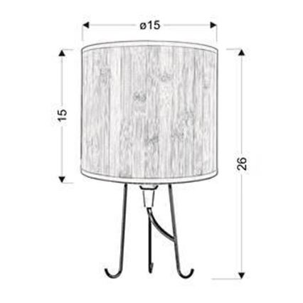 Stolní lampa ADORA 1xE14/40W/230V borovice