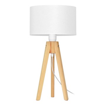 Stolní lampa ALBA 1xE27/15W/230V bílá/borovice