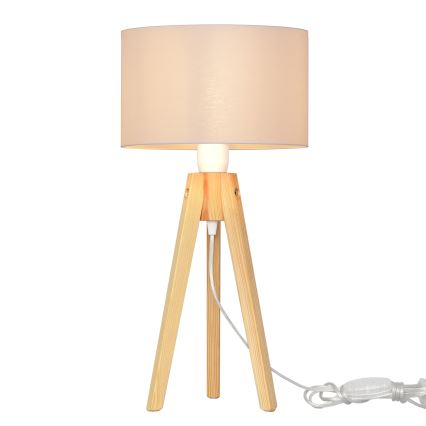 Stolní lampa ALBA 1xE27/15W/230V bílá/borovice