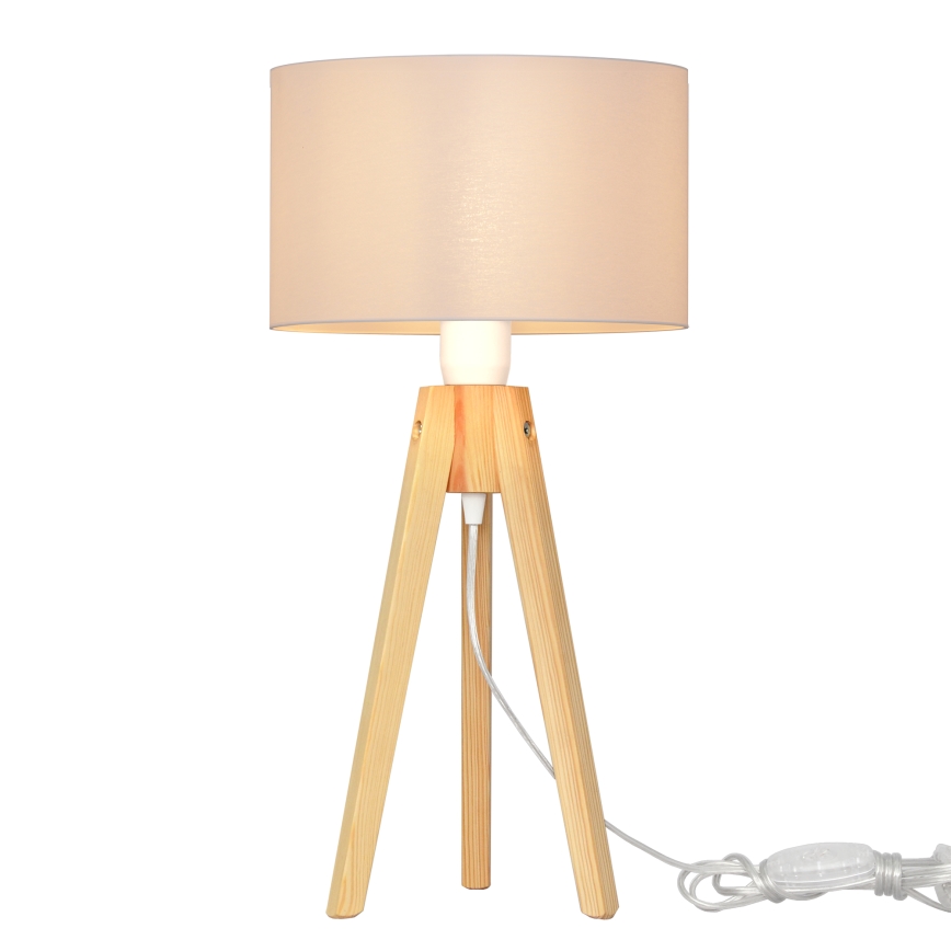 Stolní lampa ALBA 1xE27/15W/230V bílá/borovice