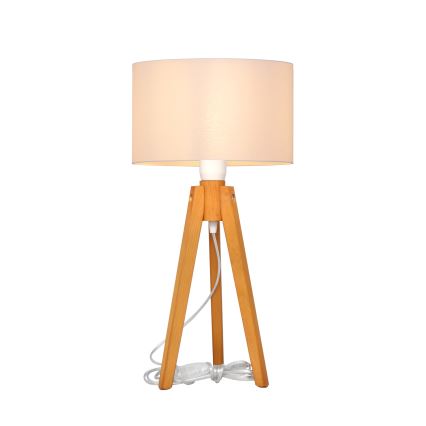 Stolní lampa ALBA 1xE27/15W/230V bílá/dub