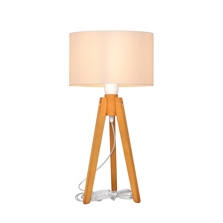 Stolní lampa ALBA 1xE27/15W/230V bílá/dub