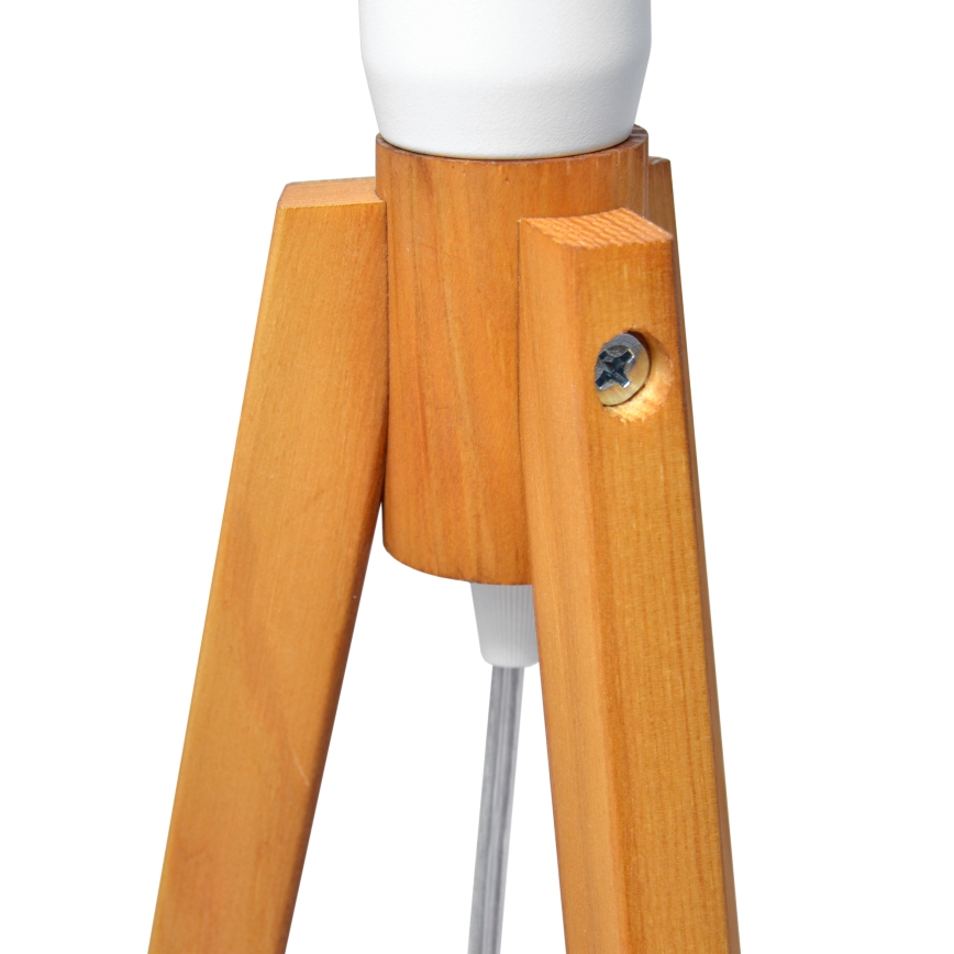 Stolní lampa ALBA 1xE27/15W/230V bílá/dub