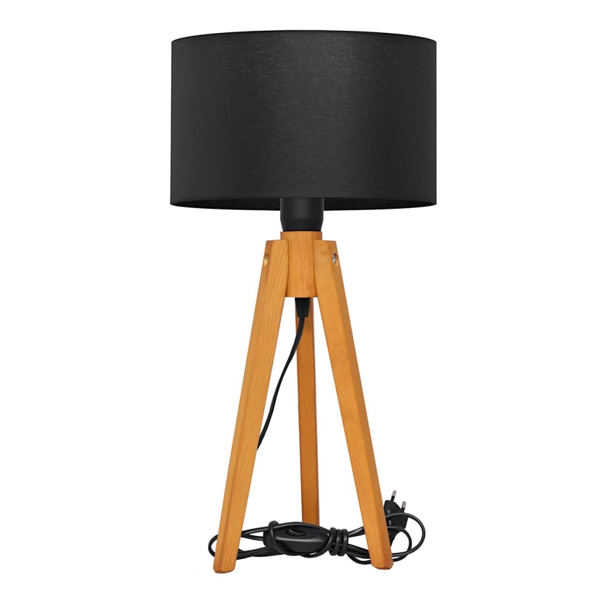 Stolní lampa ALBA 1xE27/15W/230V černá/dub